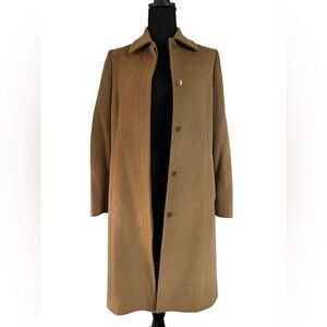 BURBERRY LONDON BLUE LABEL Coat Jacket Women Size 38 Angola wool beige